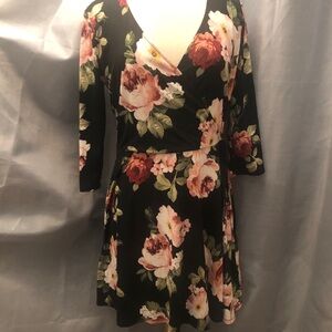 IZ Byer faux wrap rose dress . Size XL. Euc